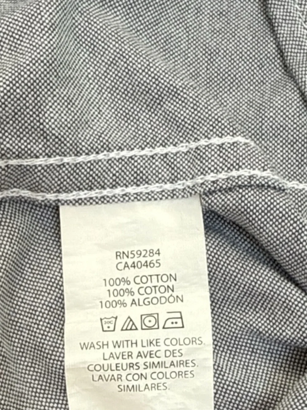 The Children’s Place Boys Gray Oxford Button Down Shirt Size Large 100% Cotton